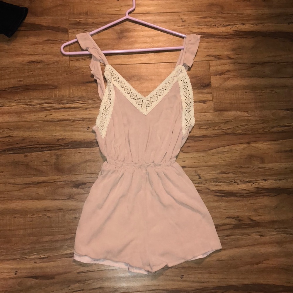 Kendall and Kylie backless pink romper
